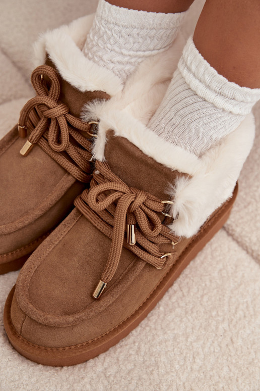 SneeuIn laarzen DamesOpturalnego van suèdeu D.Franklin DFSH375006 bruine kleur