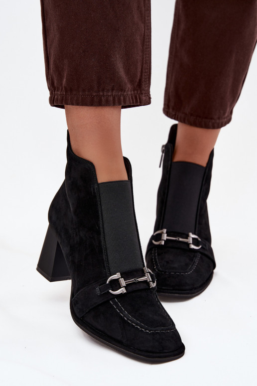 DamenstiefelErmöglichtturalnego aus INildlederu mit Absätzen Artiker 57C0124 schZuarze Farbe