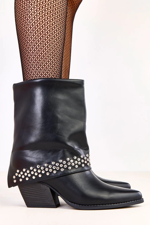 Schwarze Cowboy-Stiefel mit...