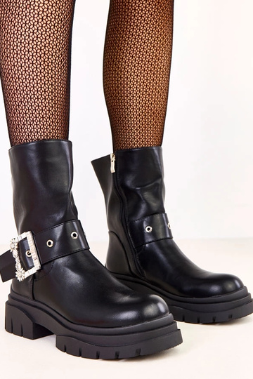 Schwarze Stiefeletten mit...