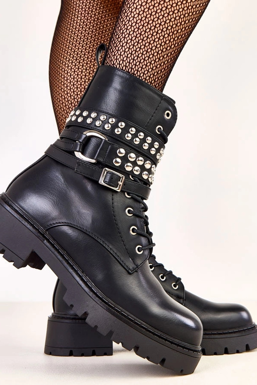 Zwarte dames wandelschoenen met...