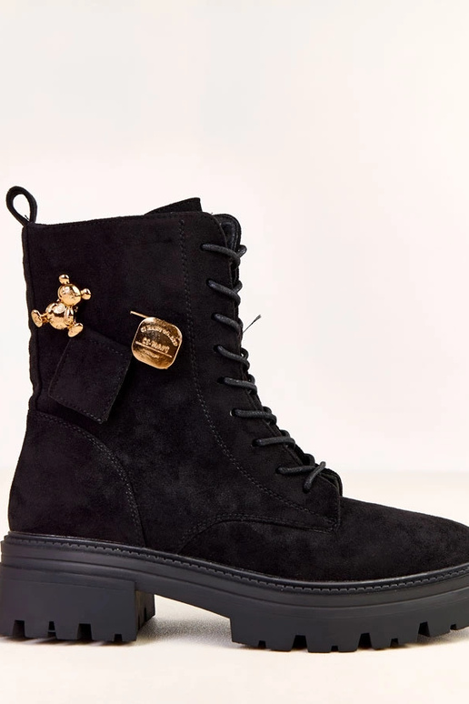 Zwarte dames wandelschoenen met...