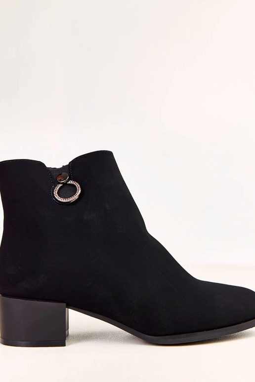 Schwarze Ankle Boots mit...
