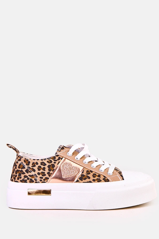 Leopardenmuster Sneaker auf Plattform...