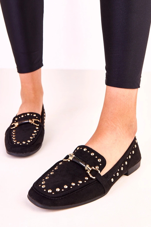 Ballerines noires en simili daim avec...