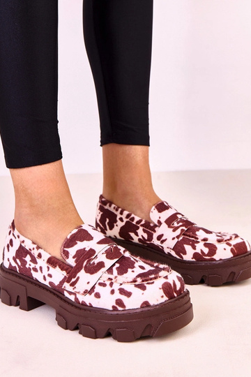 Mocassins marron avec taches de vache Loles 2