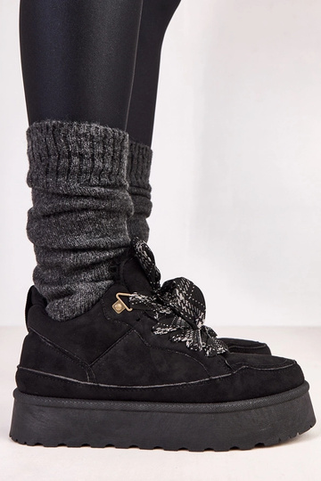 Baskets chaudes noires avec...