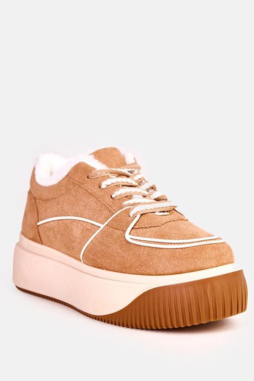 Baskets chaudes marron à plateforme...