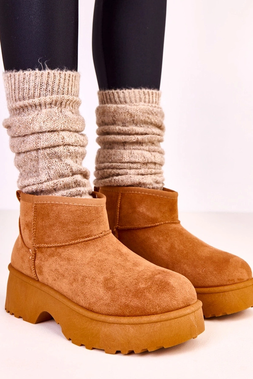 Bruine lage sneeuwschoenen van...