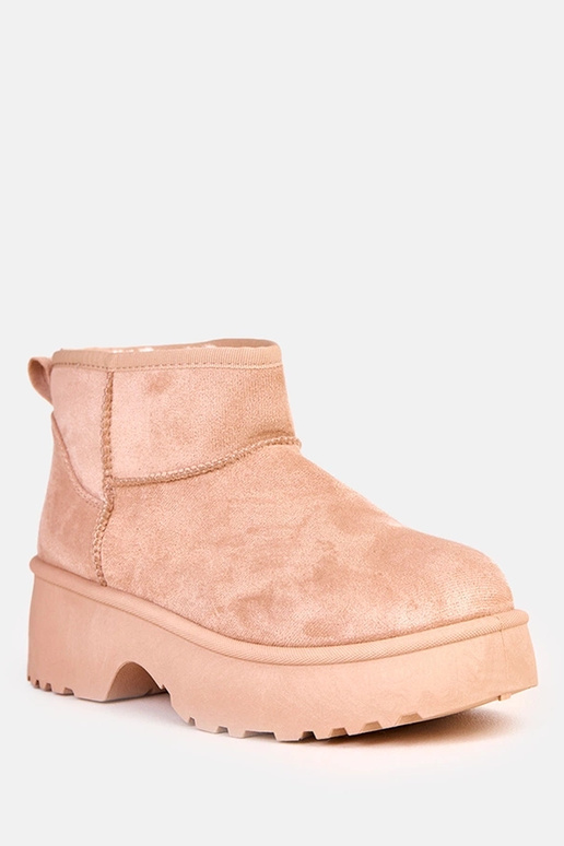 Beige lage sneeuwlaarzen van...