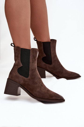 Peau en daim Bottes avec chauffage à l intérieur Artiker 57C0047 marron