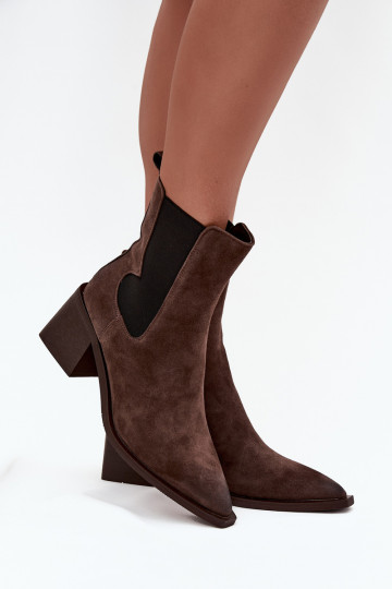 Peau en daim Bottes avec chauffage à l intérieur Artiker 57C0047 marron 2