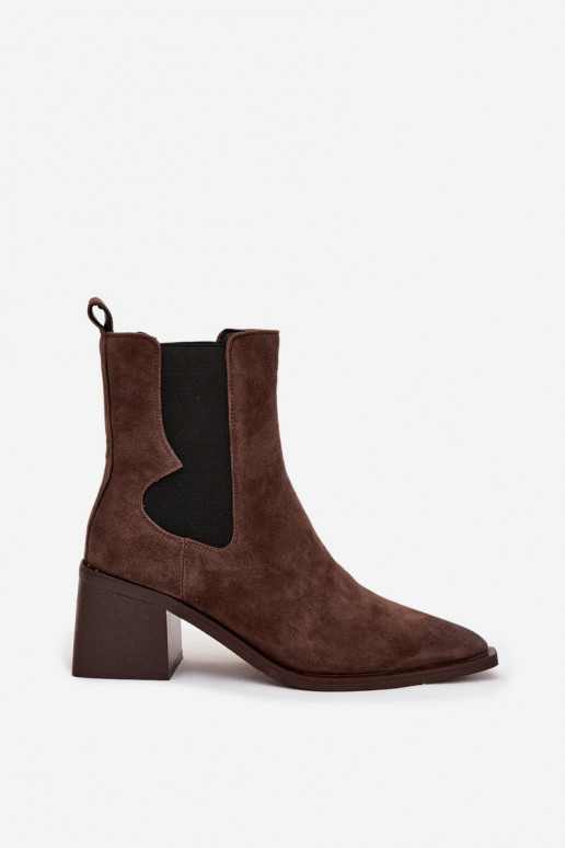 Peau en daim Bottes avec chauffage à l intérieur Artiker 57C0047 marron Peau en daim Bottes avec chauffage à l intérieur Artiker 57C0047 marron