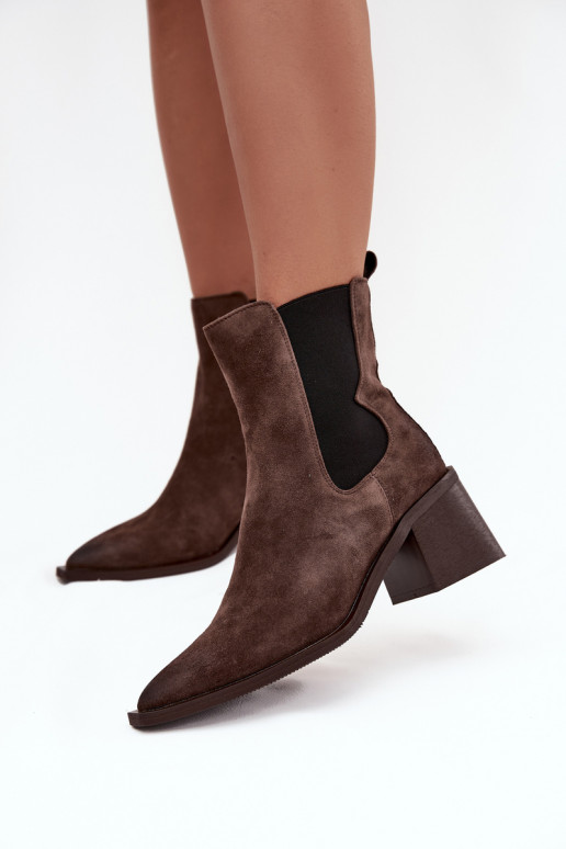 Peau en daim Bottes avec chauffage à l intérieur Artiker 57C0047 marron Peau en daim Bottes avec chauffage à l intérieur Artiker 57C0047 marron