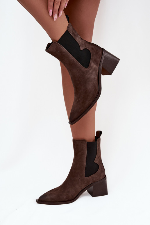Peau en daim Bottes avec chauffage à l intérieur Artiker 57C0047 marron Peau en daim Bottes avec chauffage à l intérieur Artiker 57C0047 marron