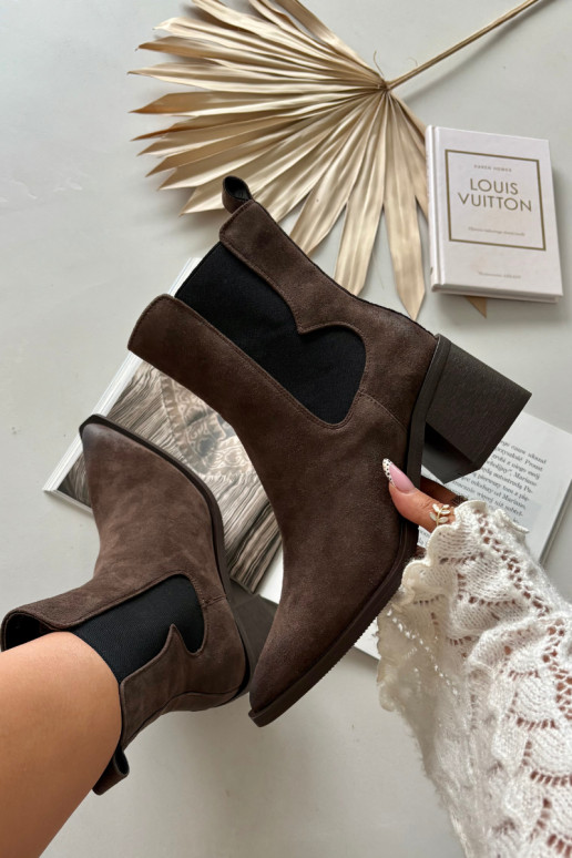 Peau en daim Bottes avec chauffage à l intérieur Artiker 57C0047 marron Peau en daim Bottes avec chauffage à l intérieur Artiker 57C0047 marron