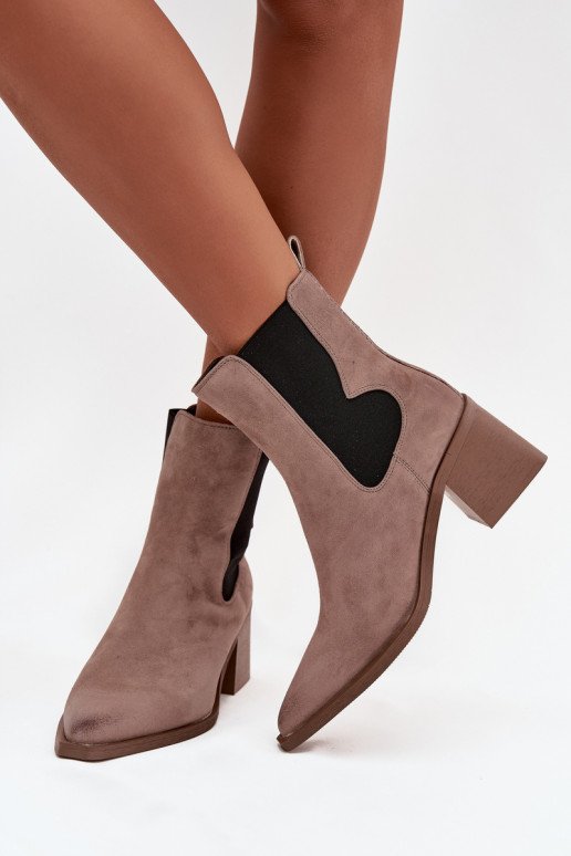 Peau en daim Bottes avec chauffage à l intérieur Artiker 57C0045 beige