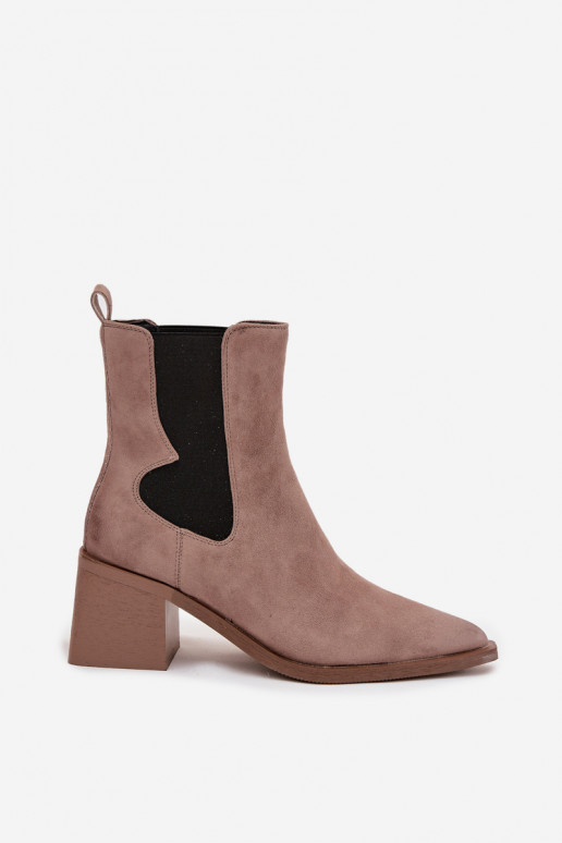 Haut aus INildleder Stiefel mit Heizung im Inneren Artiker 57C0045 Beige