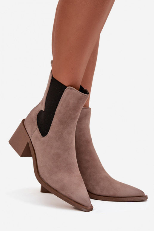 Peau en daim Bottes avec chauffage à l intérieur Artiker 57C0045 beige