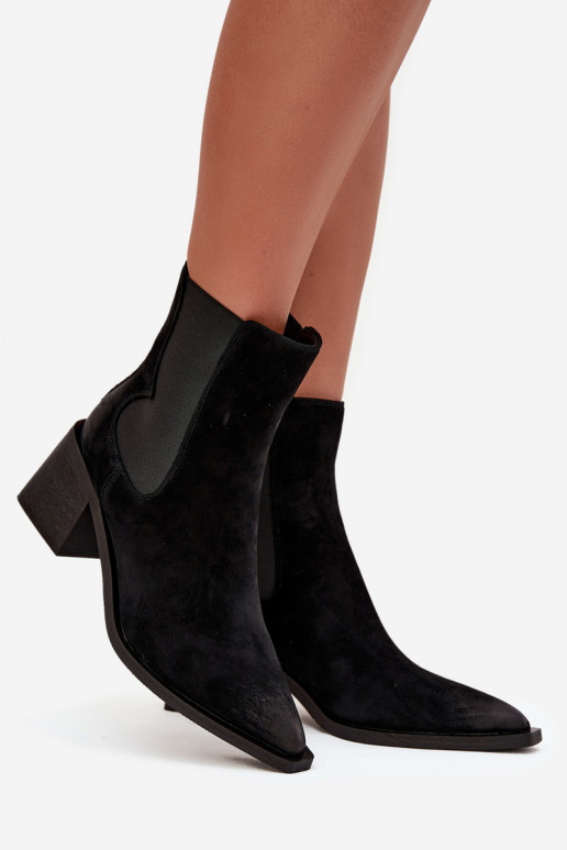 Peau en daim Bottes avec chauffage à l intérieur Artiker 57C0049 couleur noire