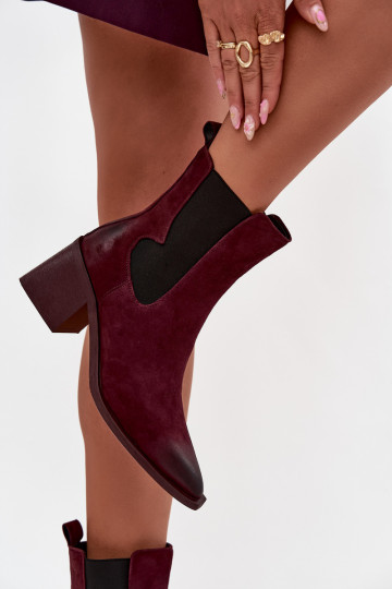 Peau en daim Bottes avec chauffage à l intérieur Artiker 57C0048 Bourgogne 2