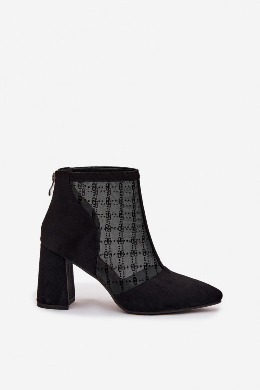 Vrouwen laarsjes met net D&A LZ52-944 zwart