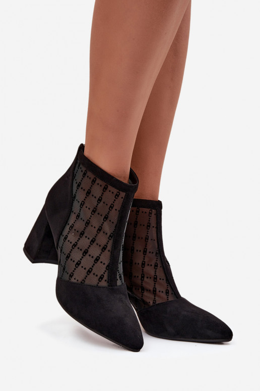 Vrouwen laarsjes met net D&A LZ52-944 zwart