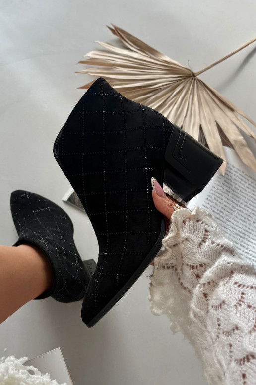 Vrouwen laarsjes met decoratie D&A MR52-133 zwart