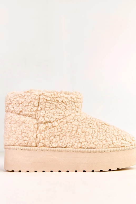 Bottes en neige couleur sable avec...