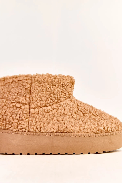 Bottes en neige brun clair avec tige...