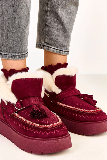 Bordeaux Schneestiefel auf...