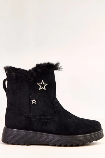 Schwarze warme Stiefeletten...