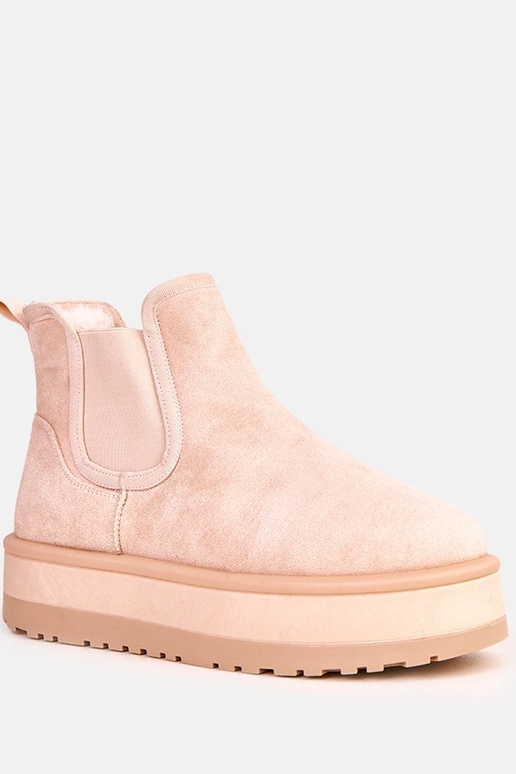 Zandkleurige sneeuwlaarzen met...