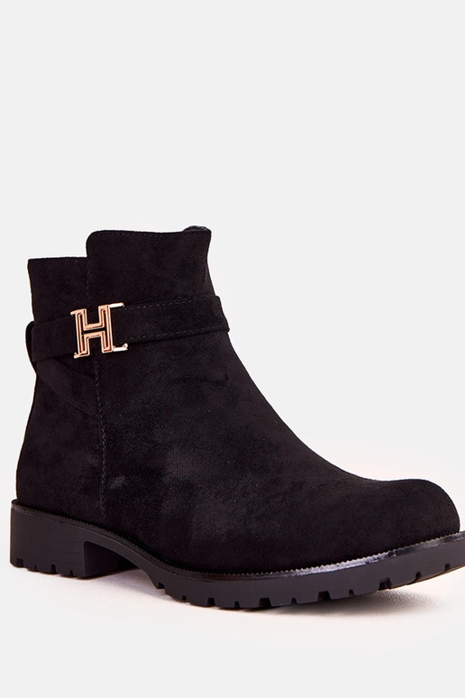 Bottines noires pour femmes avec...