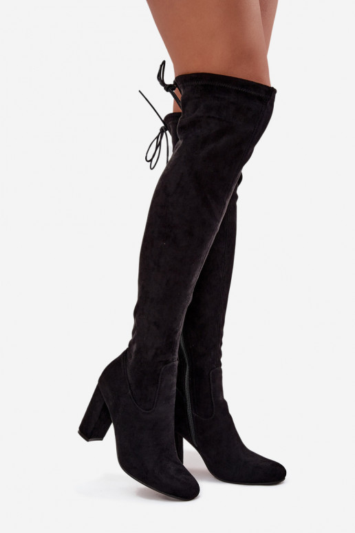 Bottes longues pour femmes avec talons noires Xamarin