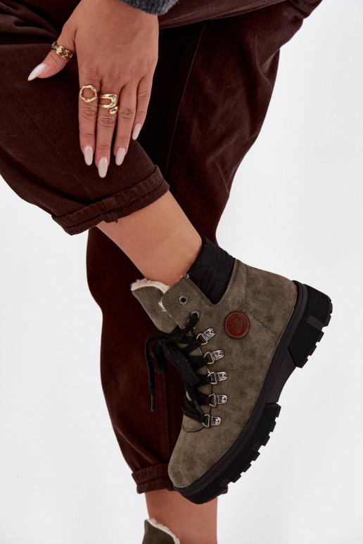 réchauffer chaussures Féminin avec une plateforme couleur kaki Zaraine réchauffer chaussures Féminin avec une plateforme couleur kaki Zaraine