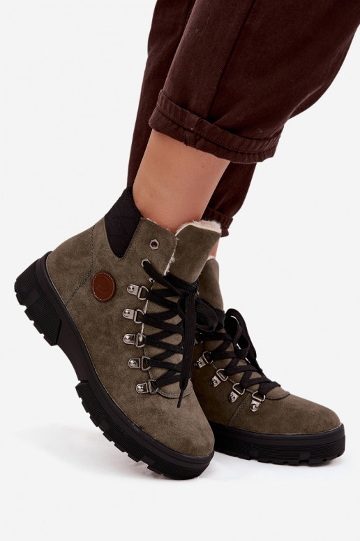 réchauffer chaussures Féminin avec une plateforme couleur kaki Zaraine réchauffer chaussures Féminin avec une plateforme couleur kaki Zaraine