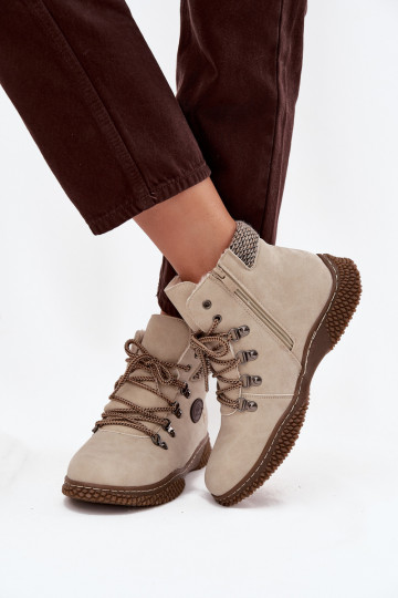 sich Zuarm laufen Stiefel Schuhe Feminin elfenbeinfarbe Zenaya 2