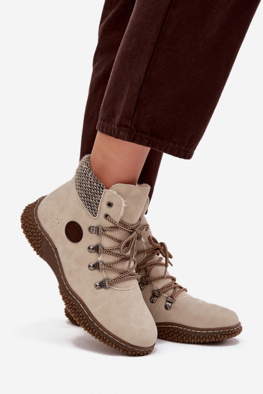 sich Zuarm laufen Stiefel Schuhe Feminin elfenbeinfarbe Zenaya