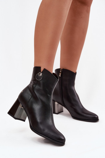 réchauffer BottesActivéturalnej Skóry avec des talons Il fautciejka K7203-04 couleur noire 2