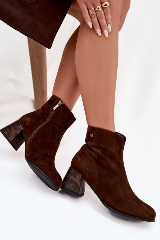 Haut aus INildleder Damenstiefel Es mussciejka K7202-02 CzekoladoZue Haut aus INildleder Damenstiefel Es mussciejka K7202-02 CzekoladoZue