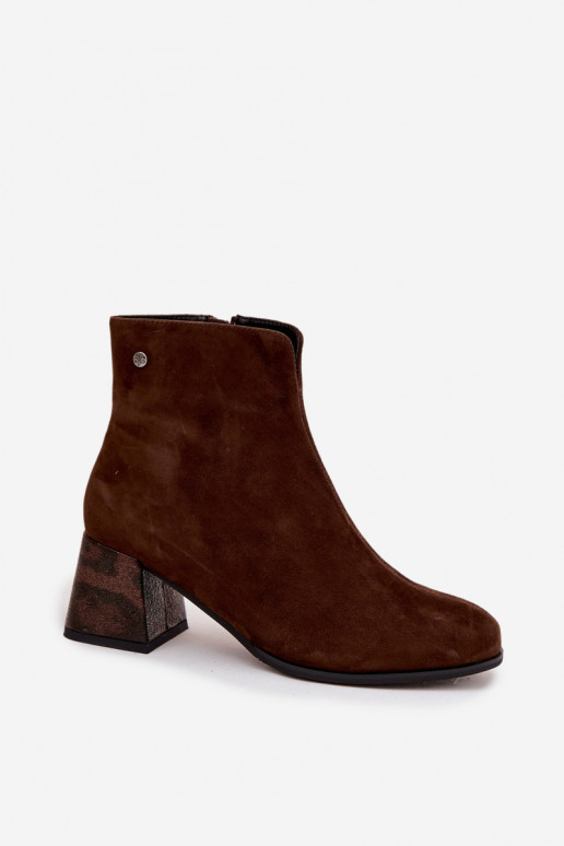 Haut aus INildleder Damenstiefel Es mussciejka K7202-02 CzekoladoZue Haut aus INildleder Damenstiefel Es mussciejka K7202-02 CzekoladoZue