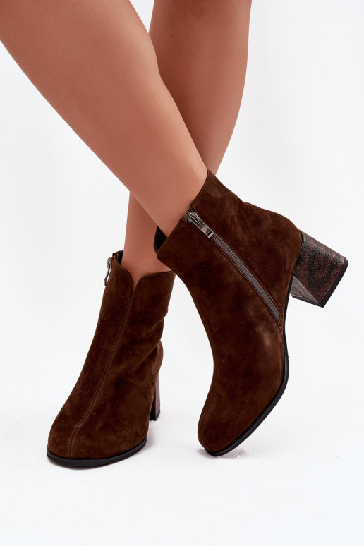 Haut aus INildleder Damenstiefel Es mussciejka K7202-02 CzekoladoZue Haut aus INildleder Damenstiefel Es mussciejka K7202-02 CzekoladoZue