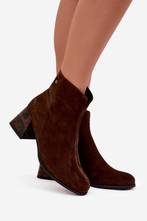 Haut aus INildleder Damenstiefel Es mussciejka K7202-02 CzekoladoZue Haut aus INildleder Damenstiefel Es mussciejka K7202-02 CzekoladoZue