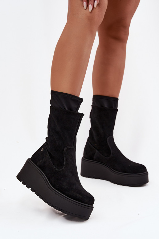 Dames Leer Suede schoenen met platform Het heeftciejka A7161-20 zInart Dames Leer Suede schoenen met platform Het heeftciejka A7161-20 zInart
