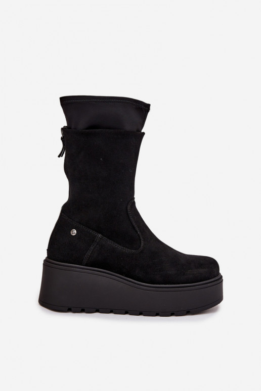 Dames Leer Suede schoenen met platform Het heeftciejka A7161-20 zInart Dames Leer Suede schoenen met platform Het heeftciejka A7161-20 zInart