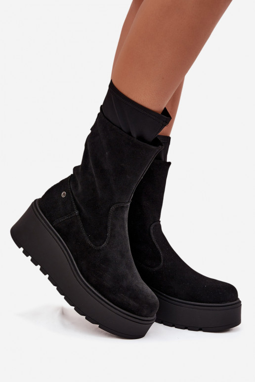 Dames Leer Suede schoenen met platform Het heeftciejka A7161-20 zInart Dames Leer Suede schoenen met platform Het heeftciejka A7161-20 zInart