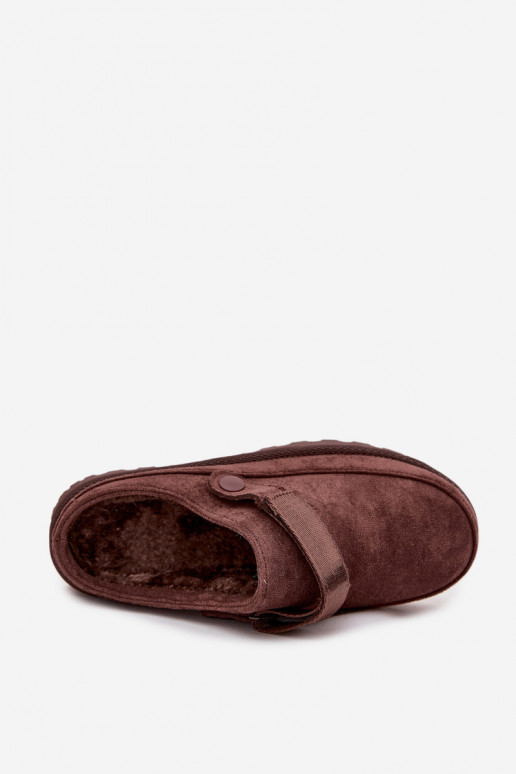 Dames Slippers opInarmen met bont erin met platform CzekoladoIne Azida Dames Slippers opInarmen met bont erin met platform CzekoladoIne Azida