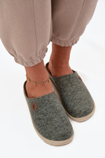 schoenen eigengemaakt Slippers Dames Inblu CS000047 groene kleur