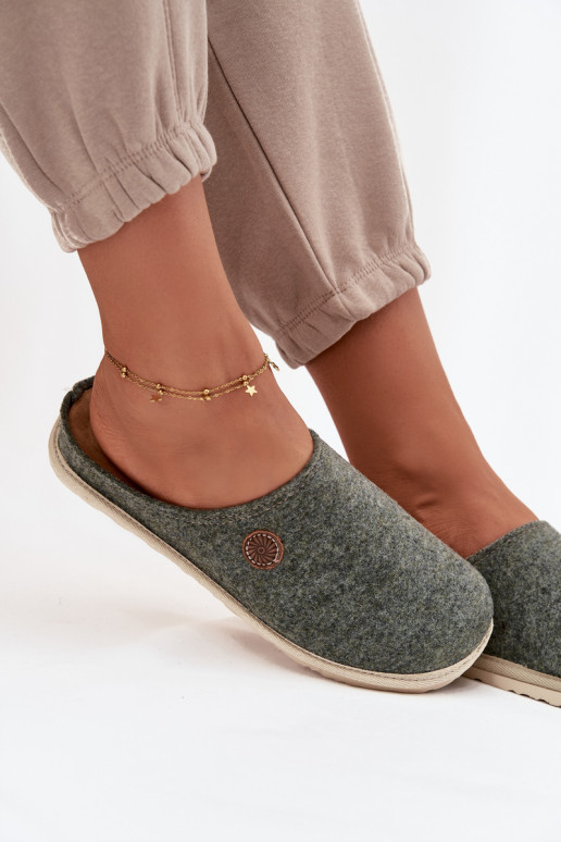 schoenen eigengemaakt Slippers Dames Inblu CS000047 groene kleur schoenen eigengemaakt Slippers Dames Inblu CS000047 groene kleur